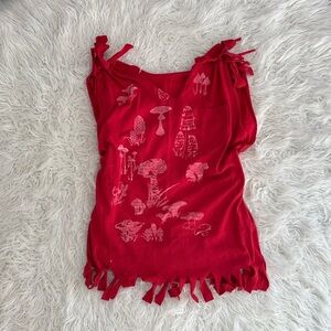 Handmade Festival Mushroom Tank Top